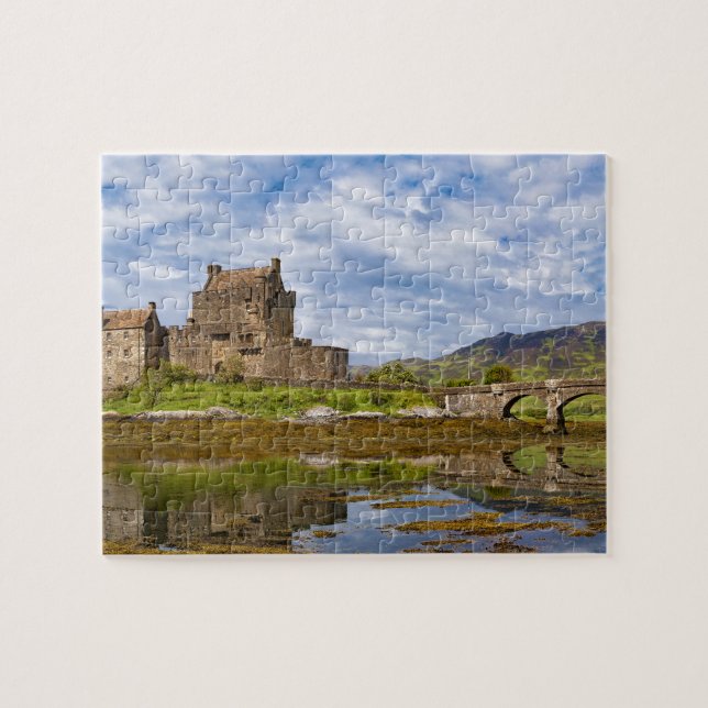 Panorama Eilean Donan Castle viewed from south Jigsaw Puzzle (Horizontal)