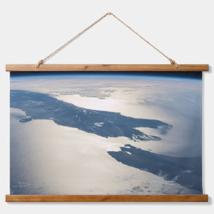 Panorama From Space Highlighting Cook Strait Hanging Tapestry