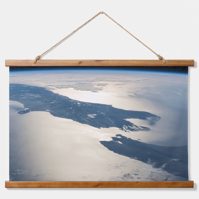 Panorama From Space Highlighting Cook Strait Hanging Tapestry (Front)
