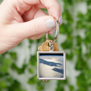 Panorama From Space Highlighting Cook Strait Keychain