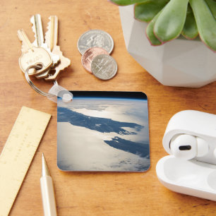 Panorama From Space Highlighting Cook Strait Keychain