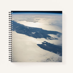Panorama From Space Highlighting Cook Strait Notebook