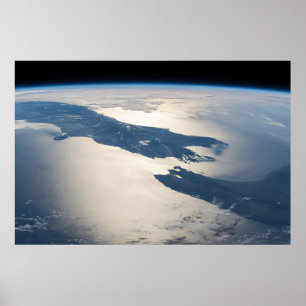 Panorama From Space Highlighting Cook Strait Poster