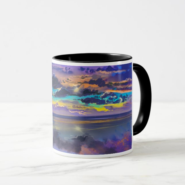 Panorama Hand Painted Sky Mug (Front Right)