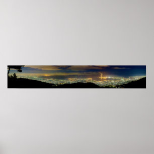 Panorama Kansai Osaka Bay Japan from Mt. Rokko Poster