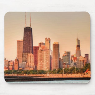 Panorama of Chicago skyline at sunrise Mouse Pad