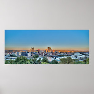 Panorama of Downtown Pittsburg Poster