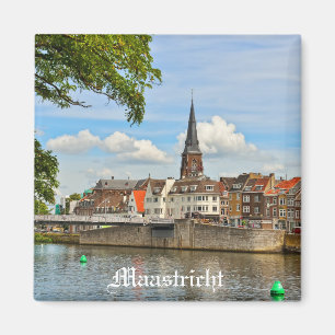 Panorama of Maastricht from river Maas or Meuse Magnet