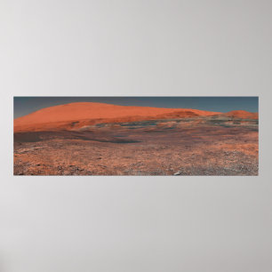 Panorama of Mount Sharp on Mars Poster