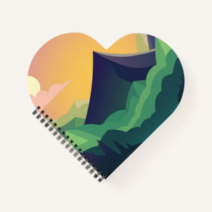 Panorama of mountain landscape Notebook