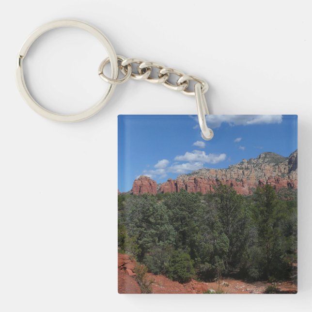 Panorama of Red Rocks in Sedona Arizona Keychain (Front)