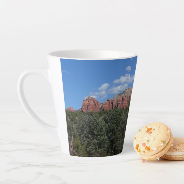 Panorama of Red Rocks in Sedona Arizona Latte Mug (In Situ)