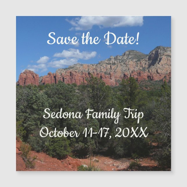 Panorama of Red Rocks in Sedona Save the Date (Front)