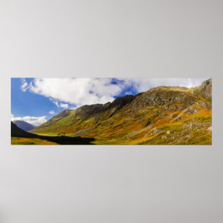 Panorama of Scottish Highlands Poster