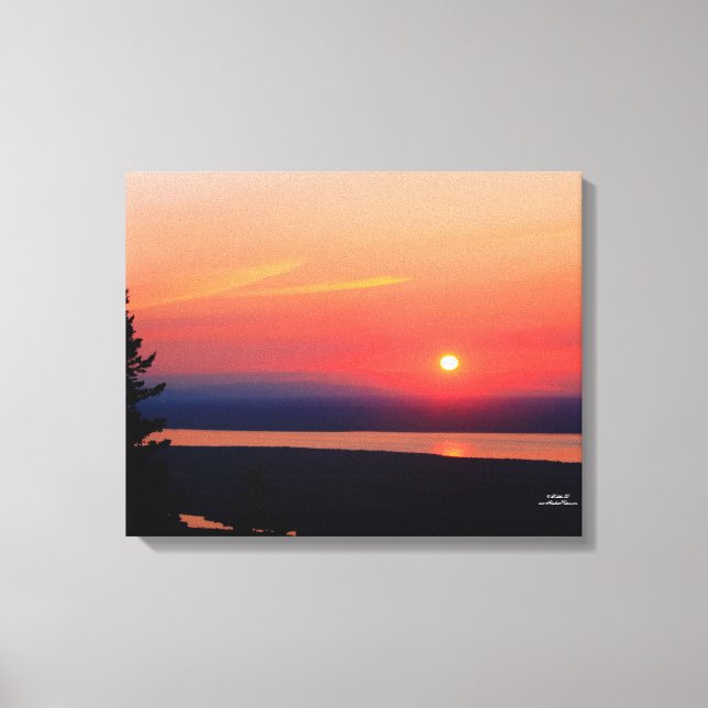 Panorama of Sunset over Eagle River, Alaska Cavas Canvas Print (Front)