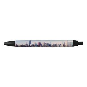 Panorama of the Chicago skyline Black Ink Pen