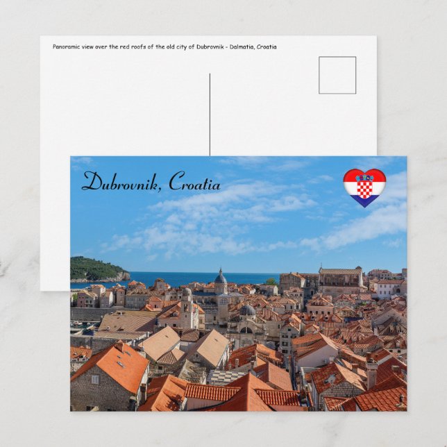 Panorama of the city of Dubrovnik - Croatia Postcard (Front/Back)