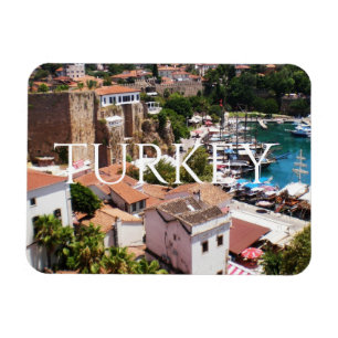 Panorama of the old city Kaleici of  Antalya   Magnet