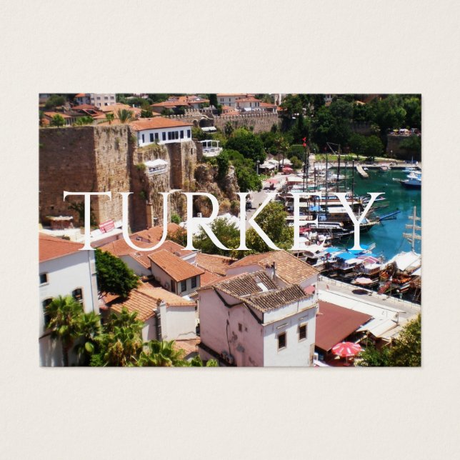 Panorama of the old city Kaleici of Antalya Postca (Front)