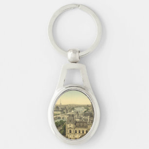 Panorama of the Seven Bridges, Paris, France Keychain