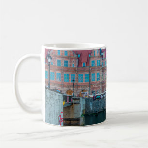 Panorama of typical colourful decorative medieval coffee mug