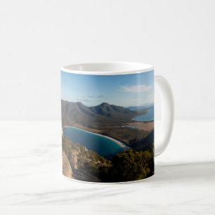 Panorama over beautiful Wineglass Bay Tasmania Coffee Mug