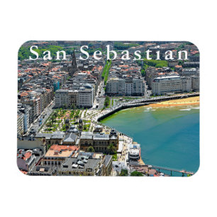Panorama. San Sebastian and the Bay of La Concha. Magnet