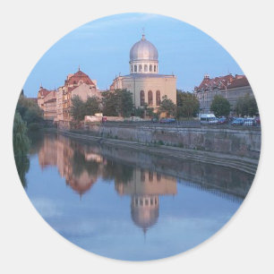Panorama View Classic Round Sticker