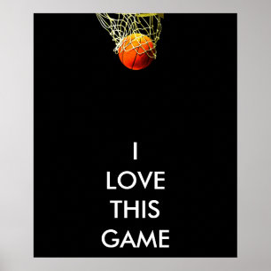 Panoramic Basketball Poster