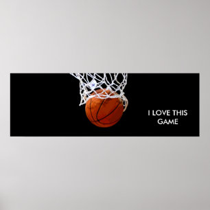 Panoramic Basketball Poster