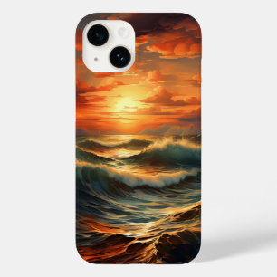 Panoramic Beach Sunset Golden Nature Glow Case-Mate iPhone 14 Case