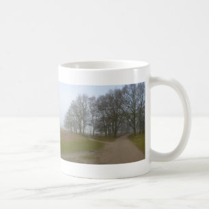 Panoramic Heathland Hikingtrail in Fog Mug