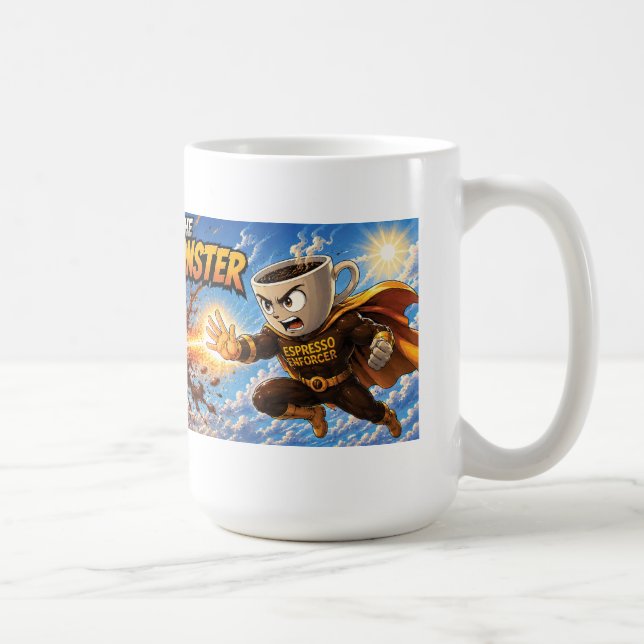 Panoramic Monday Monster – Espresso Enforcer Coffee Mug (Right)