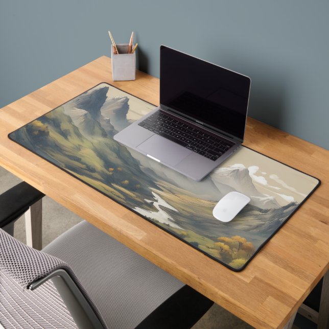 Panoramic mountain scenery desk mat (Office 2)