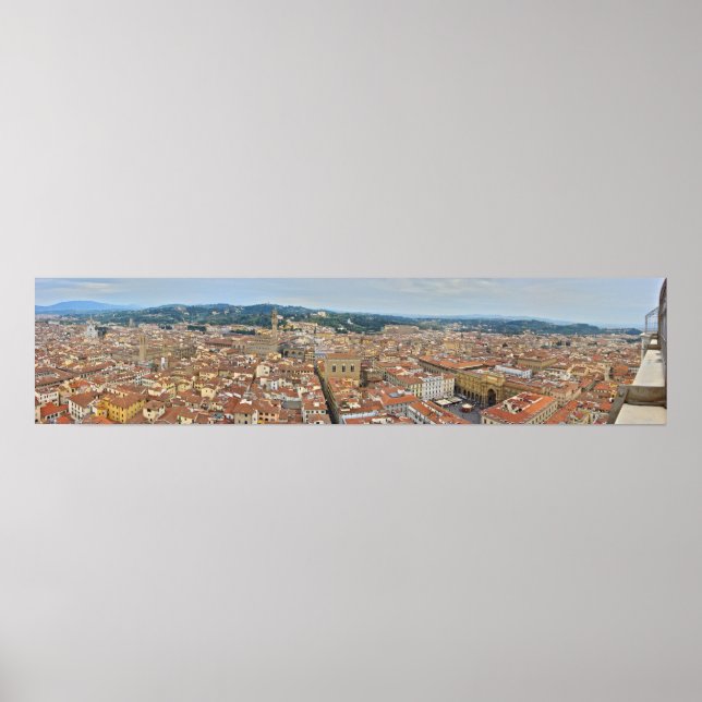 Panoramic of Florence, Italy Poster (Front)