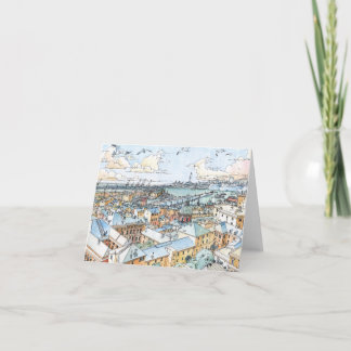 Panoramic of Genoa  Thank You Card