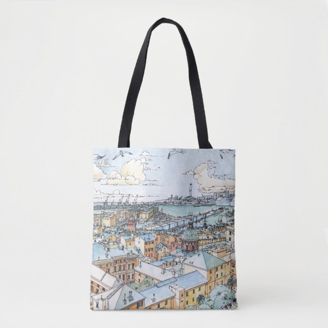 Panoramic of Genoa  Tote Bag (Front)