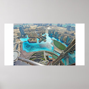 Panoramic of Khalifa Park atop the Burj Khalifa Poster