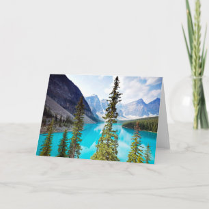 Panoramic of Moraine Lake Valley of Ten Peaks Card