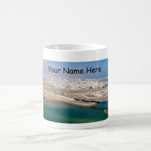 Panoramic of Sur harbour - Oman Coffee Mug