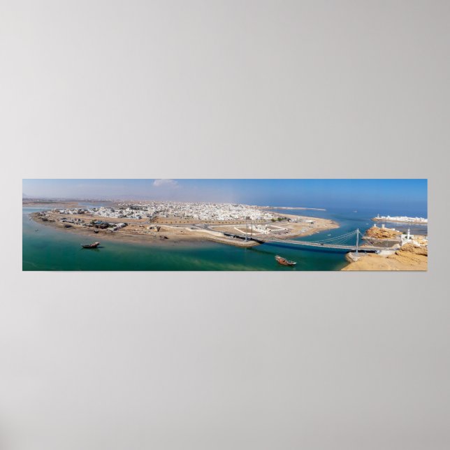 Panoramic of Sur harbour - Oman Poster (Front)