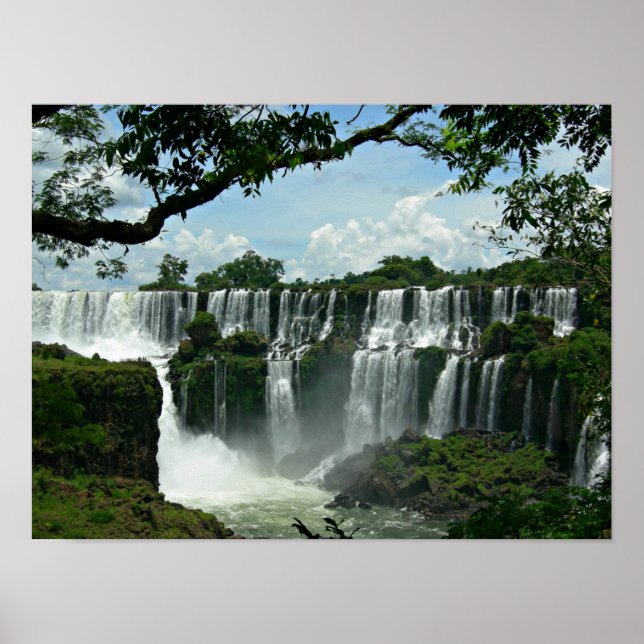Panoramic Of The Iguazu Falls Poster (Front)