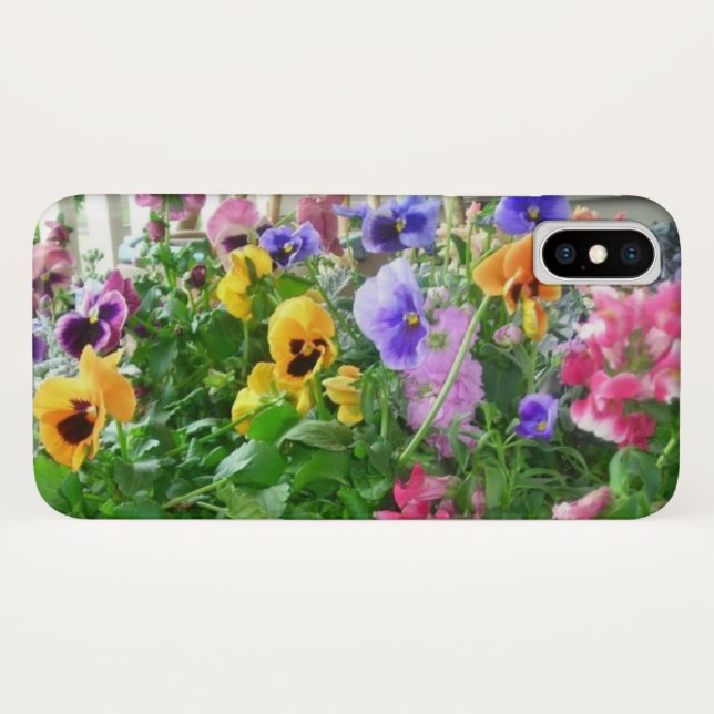 Panoramic Pansies Case-Mate iPhone Case (Back (Horizontal))