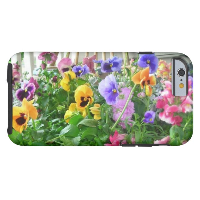 Panoramic Pansies iPhone 6 case (Back Horizontal)
