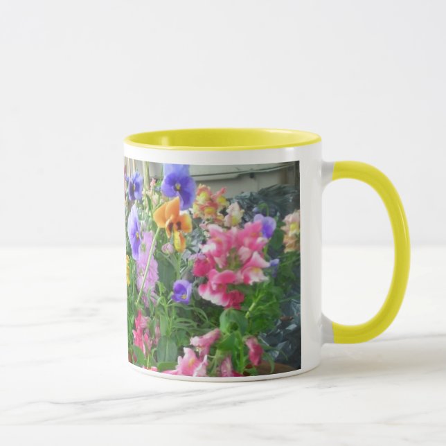 Panoramic Pansies Mug (Right)