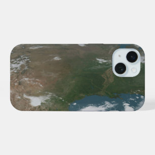 Panoramic Planet Earth And The Us. 2 iPhone 15 Case