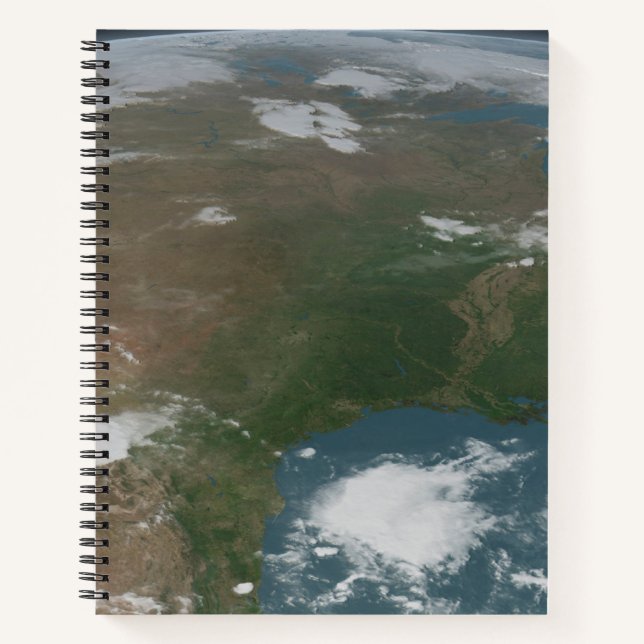 Panoramic Planet Earth And The Us. 2 Notebook (Front)