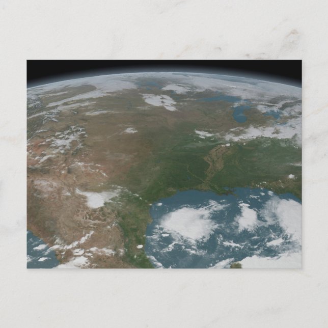 Panoramic Planet Earth And The Us. 2 Postcard (Front)