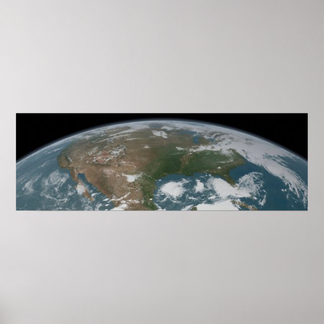 Panoramic Planet Earth And The Us. 2 Poster (Front)