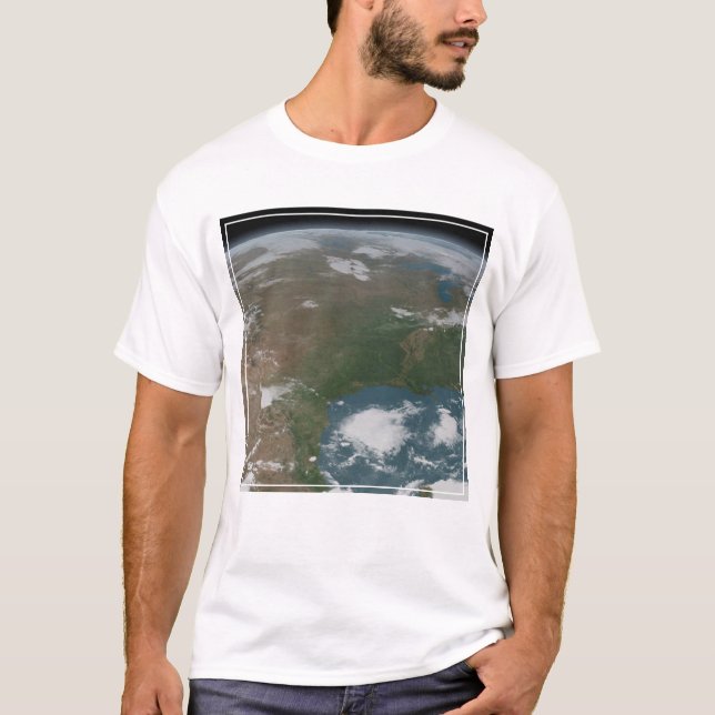 Panoramic Planet Earth And The Us. 2 T-Shirt (Front)